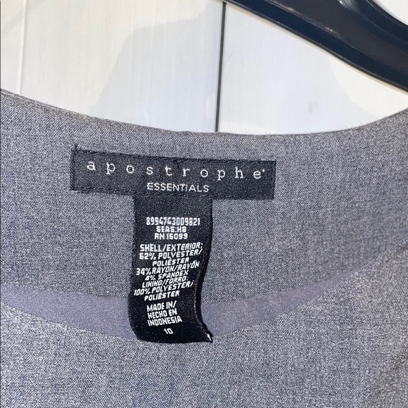 Apostrophe Gray Sheath Dress. - Picture 2 of 8